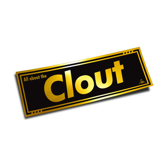 "ALL ABOUT THE CLOUT" GOLD CHROME SLAP